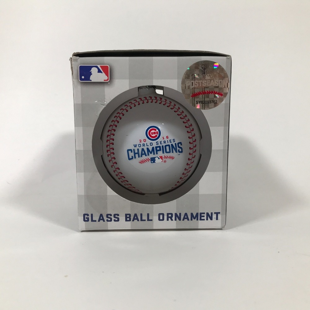 Chicago Cubs 2016 World Series Champions Glass Ball Ornament MLB Baseball